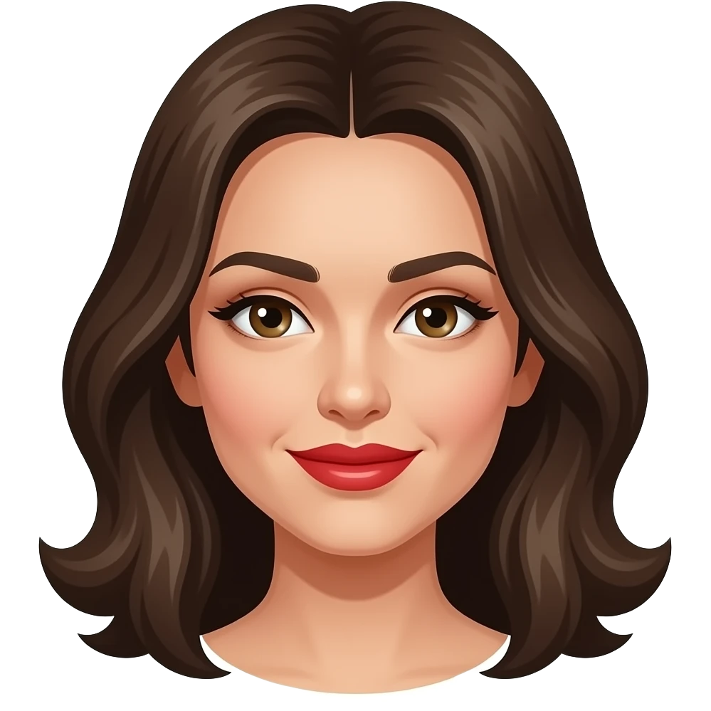 thick black outline, red lipstick emoji, thick black outline, simple cartoon emoji