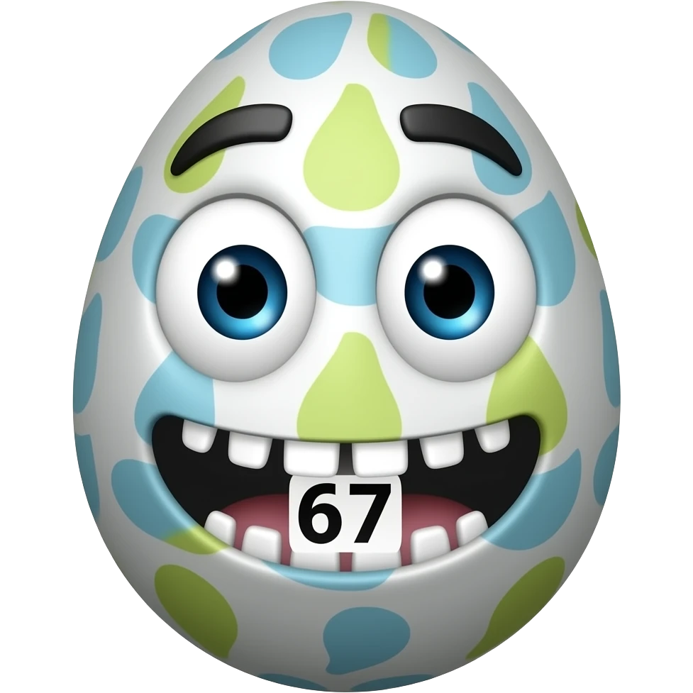 ovo de pascoa nerd com dentes 67 emoji