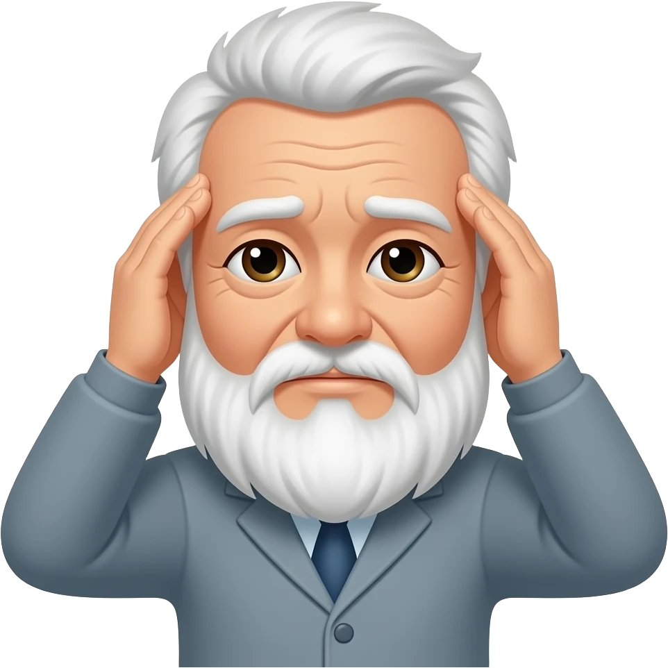 old chinese man headache emoji