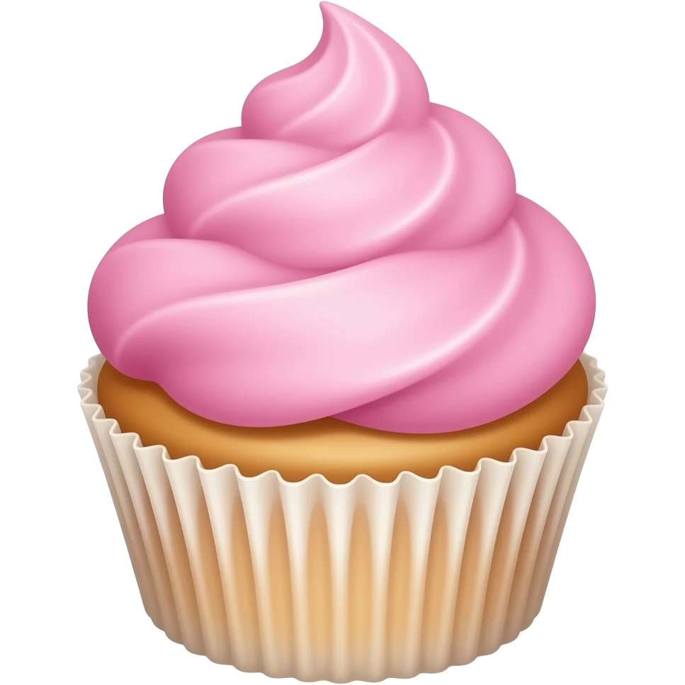 Cupcake with pink icing emoji