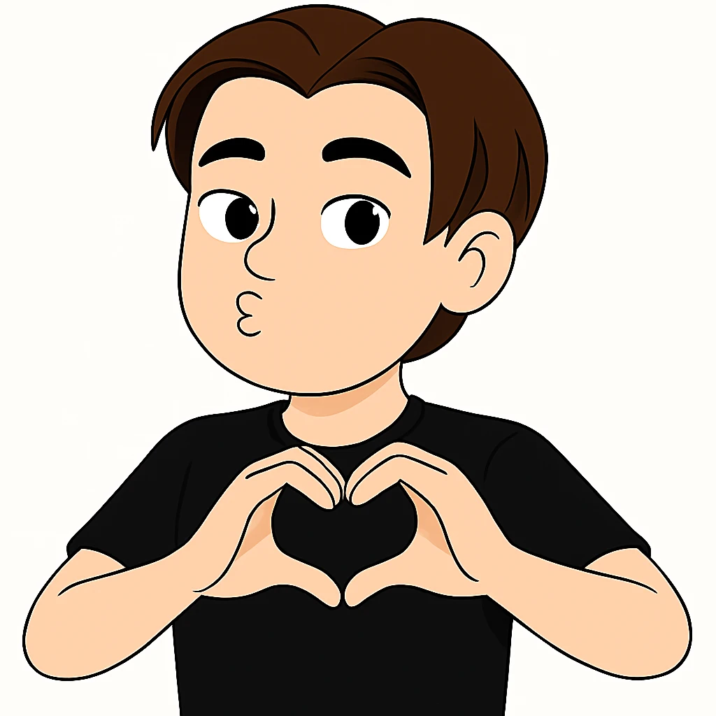 Change the color of the shirt to a uniform black color, keep everything else unchanged. emoji