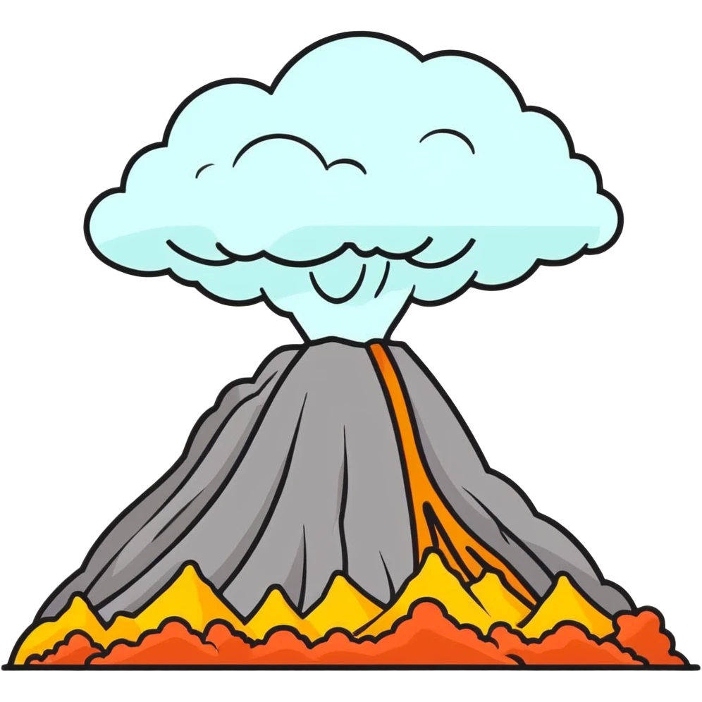 Hawaii volcano erupting emoji
