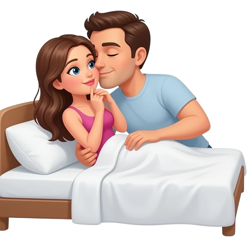 Femme sur un lit qui se fait baiser en levrette par un homme emoji