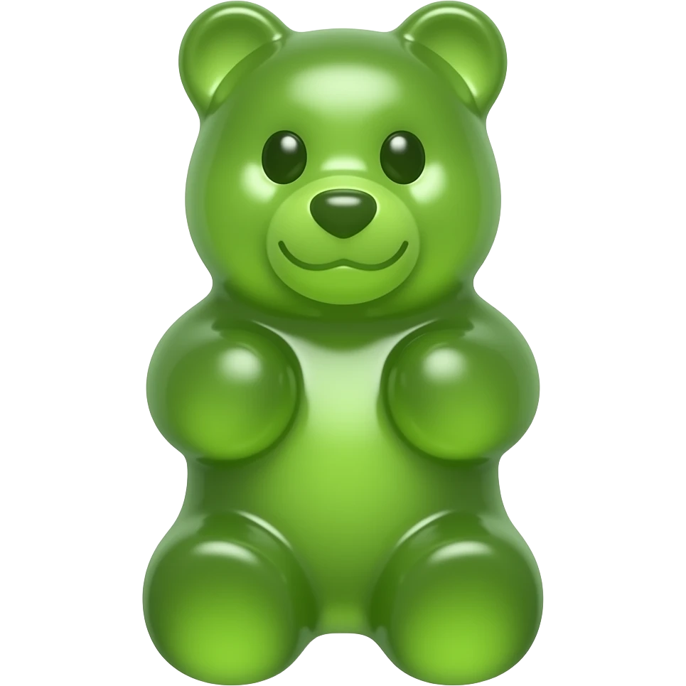light green gummmy bear emoji