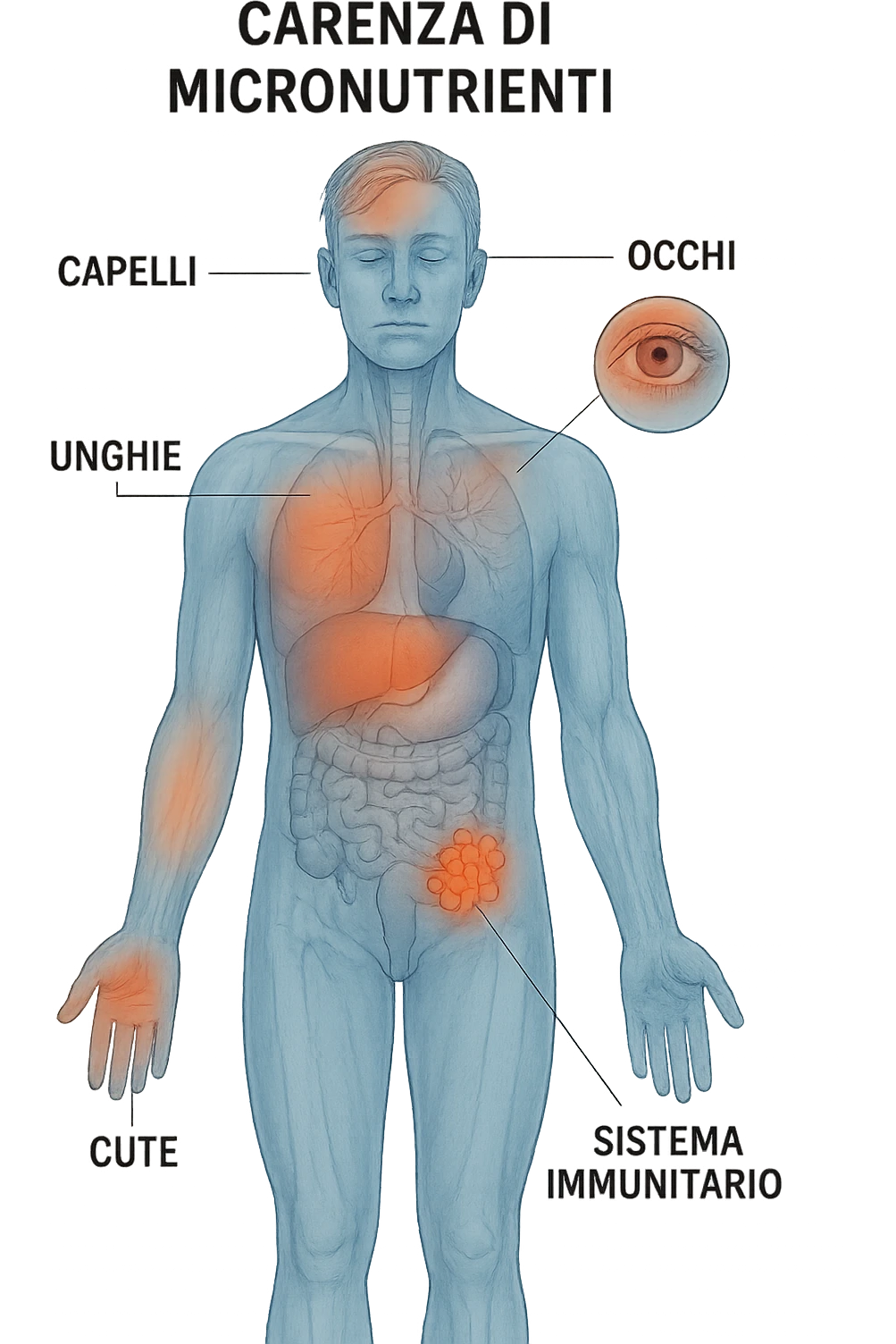 corpo umano in carenza di micronutrienti in italiano emoji