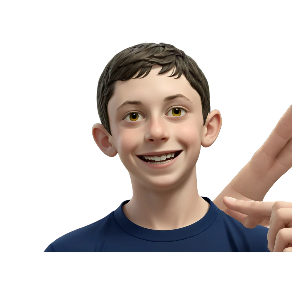 smiling boy with lemon outdoors emoji