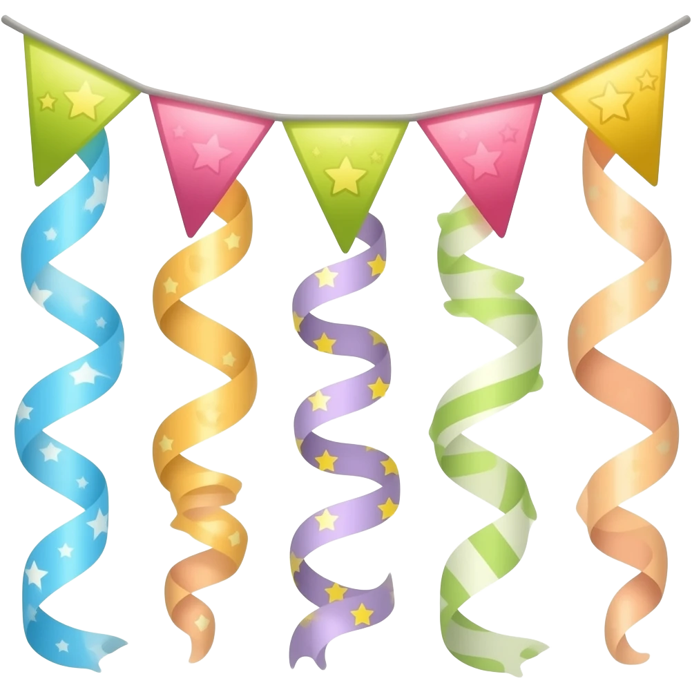 21ST BIRTHDAY  STREAMERS STARS emoji