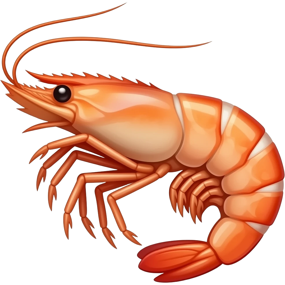 shrimp with human features emoji