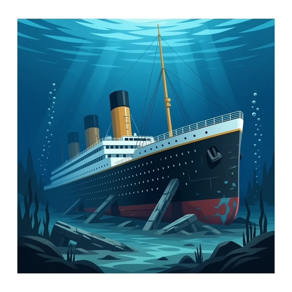 Titanic ship wreck emoji