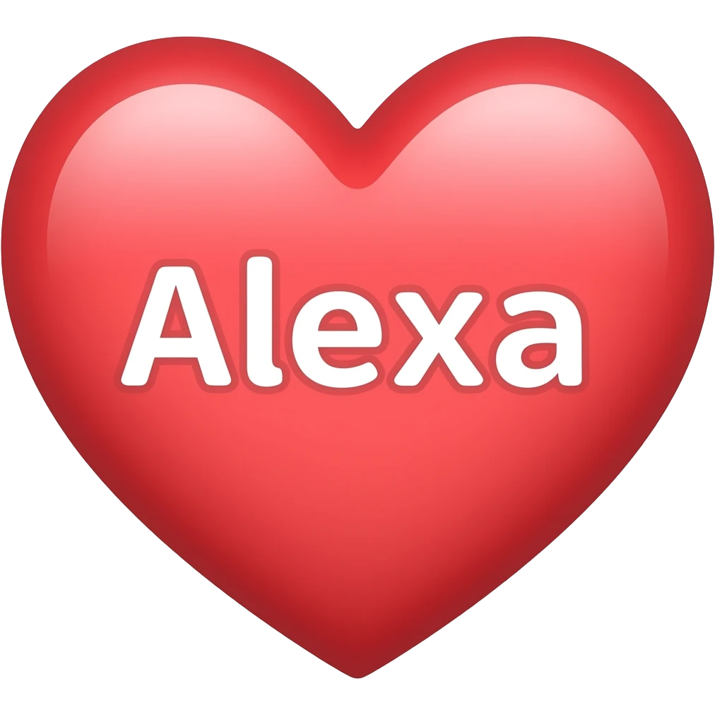 heart that says alexa emoji