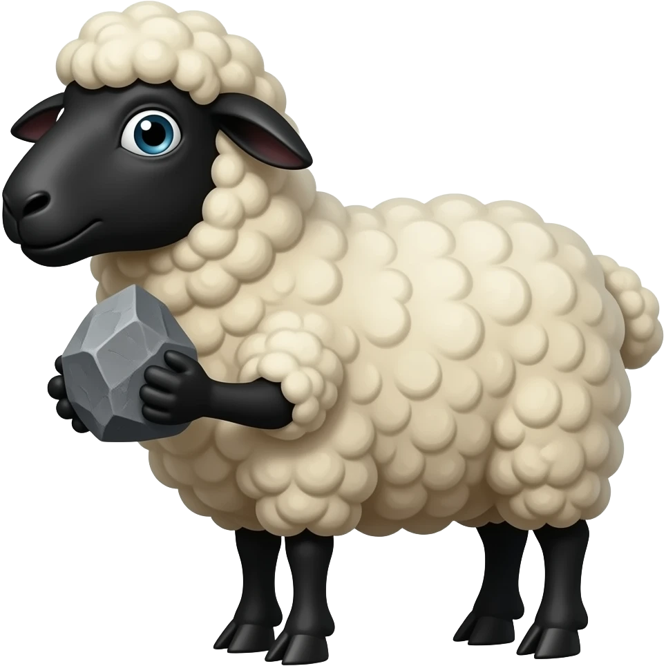 sheep black  with🤘🏾sign emoji