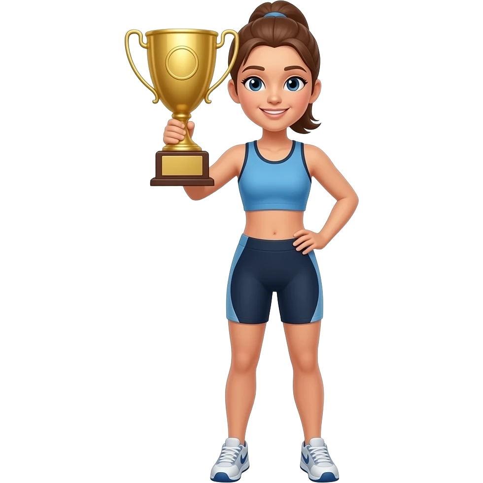 woman Athlete holding Trophy emoji