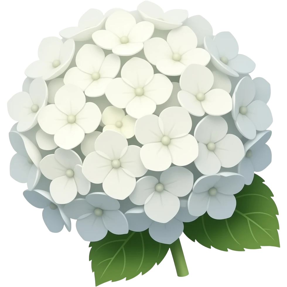 White hydrangea emoji