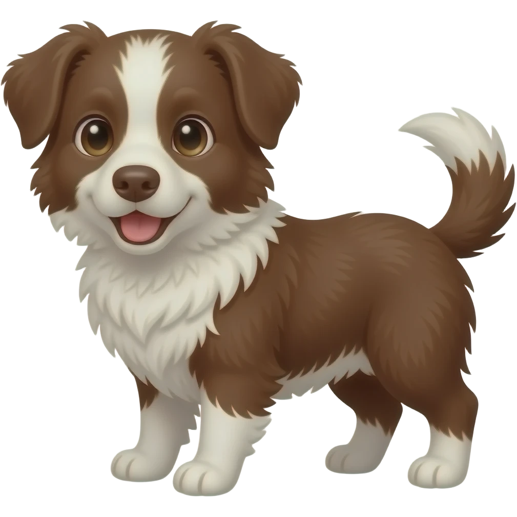 A baby border collie brown emoji