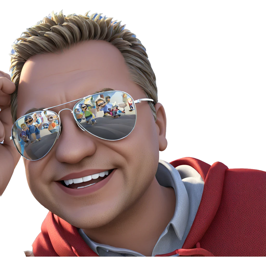 smiling boy in sunglasses emoji