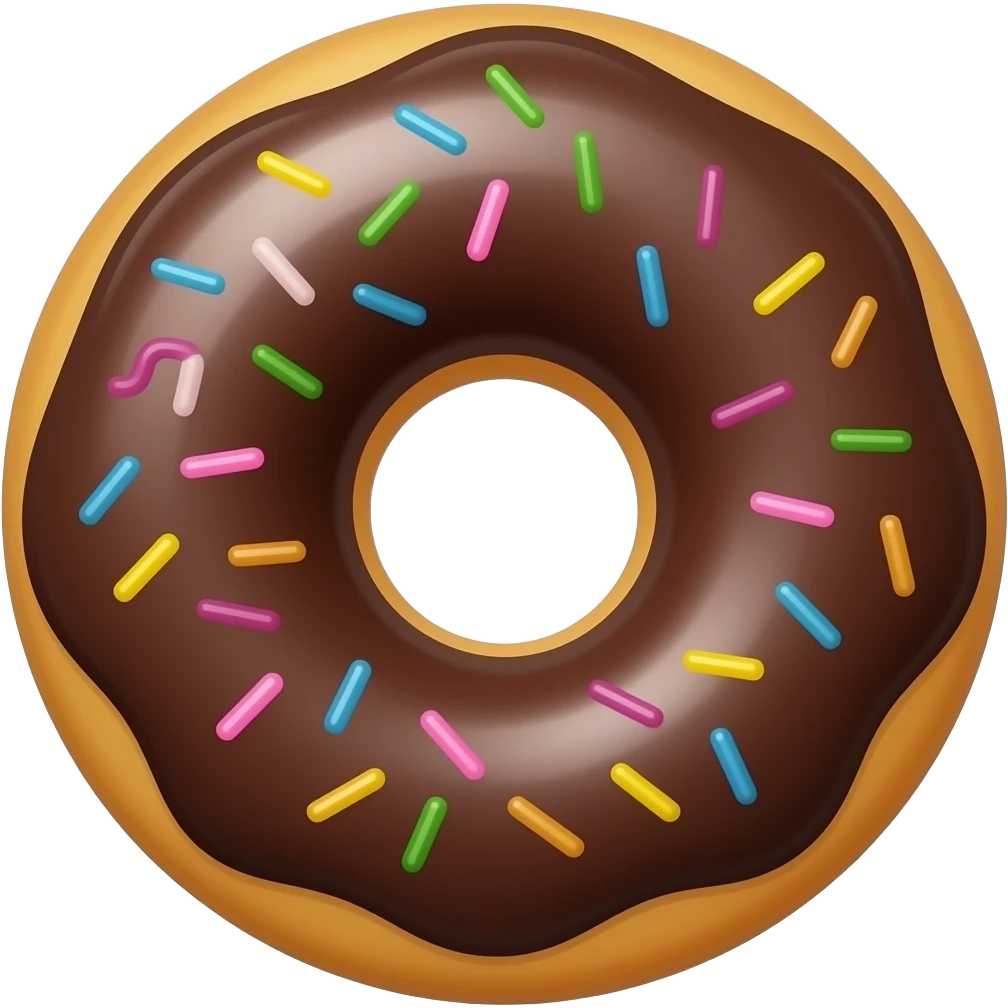 donut chocolate circle emoji