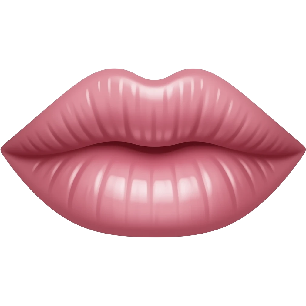 Lips with pinker lips emoji