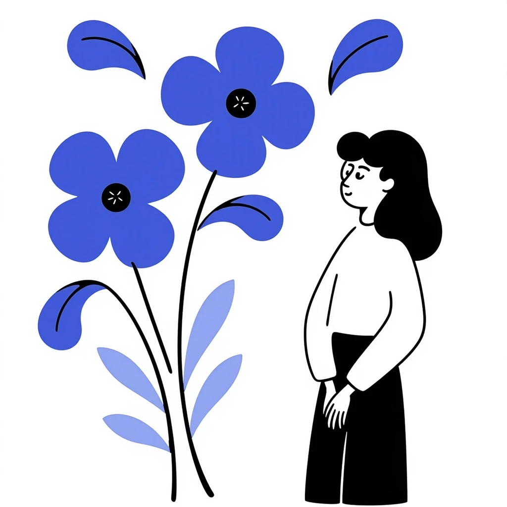 blue and white floral pattern emoji