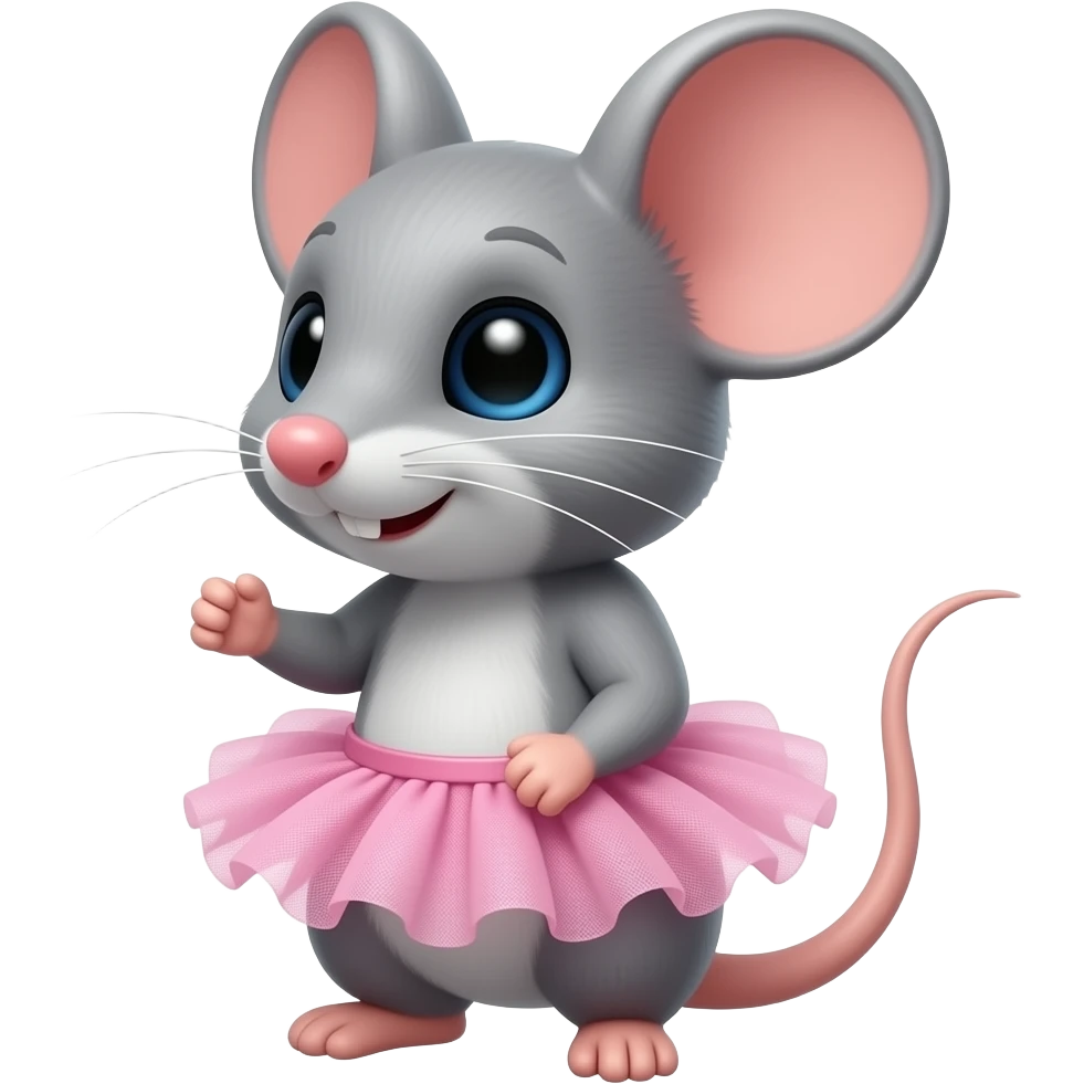 mice wmice with tutu with just one big earith tutu with just one big ear emoji