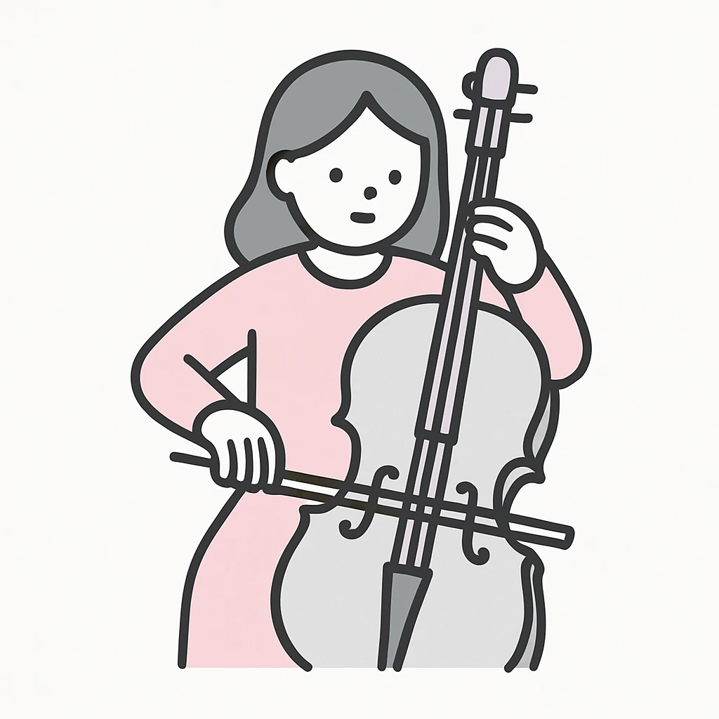 girl playing cello emoji