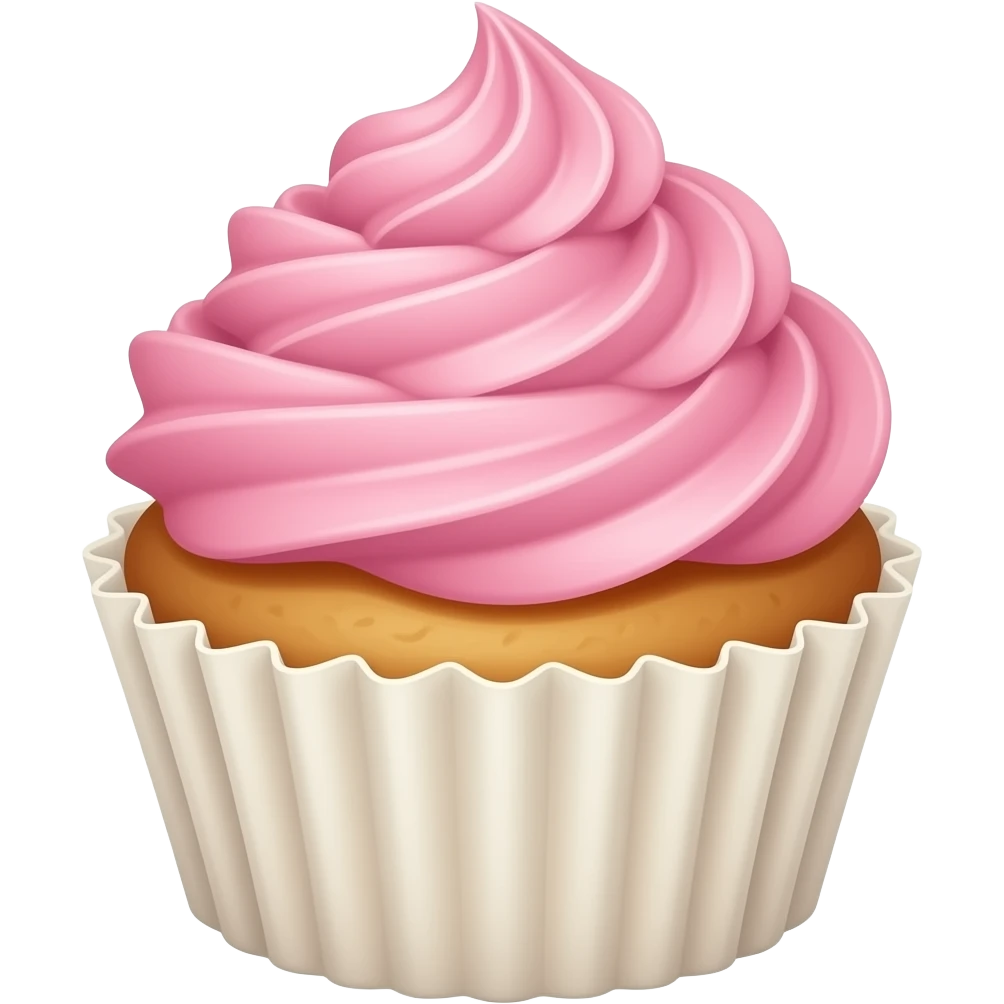 Cupcake with pink icing emoji