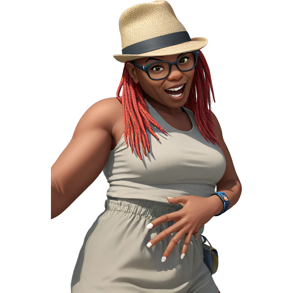 playful girl in sunny outdoors emoji