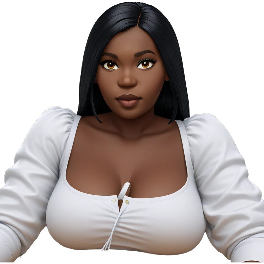 dark beauty in white shirt emoji