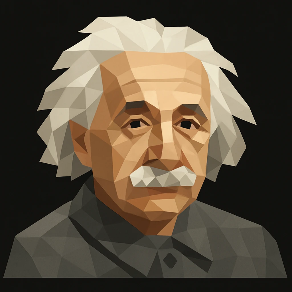 Turn the figure in this picture to an avatar. Low-poly flat style. Pure black background emoji