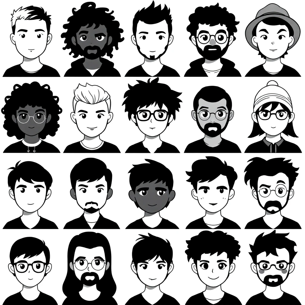 Make the same monochrome default avatars on a white background and change the direction they are facing.
Right now, they are facing 4 o'clock. They need to face 8 o'clock. emoji