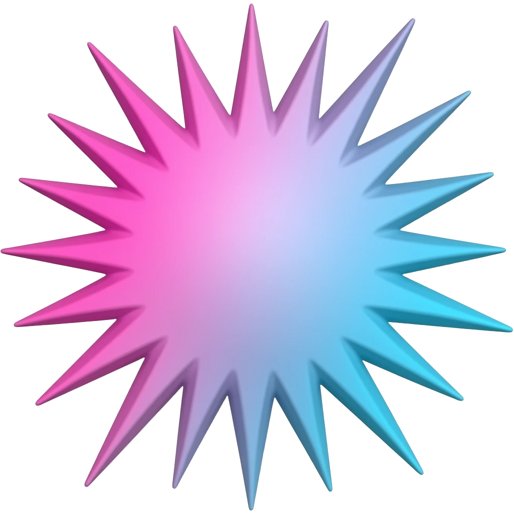 Add hot pink and bright blue starbursts to this picture emoji