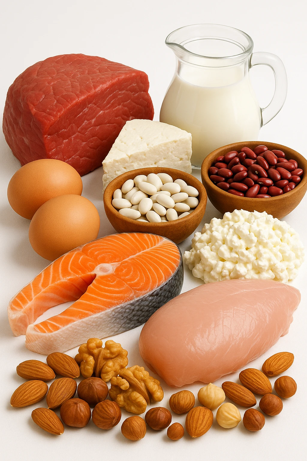 Proteine alimentari su sfondo isolato emoji