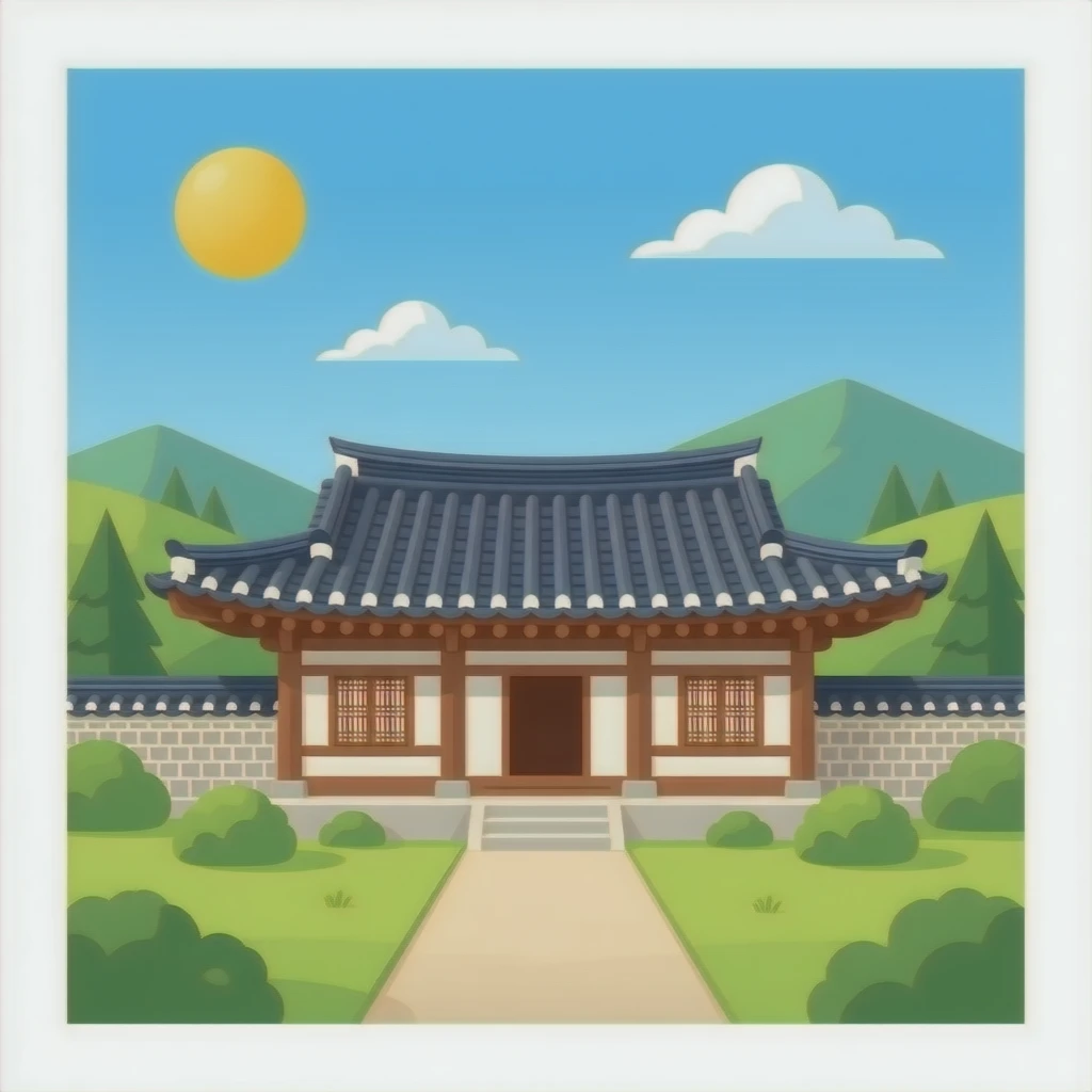 korean traditional house emoji