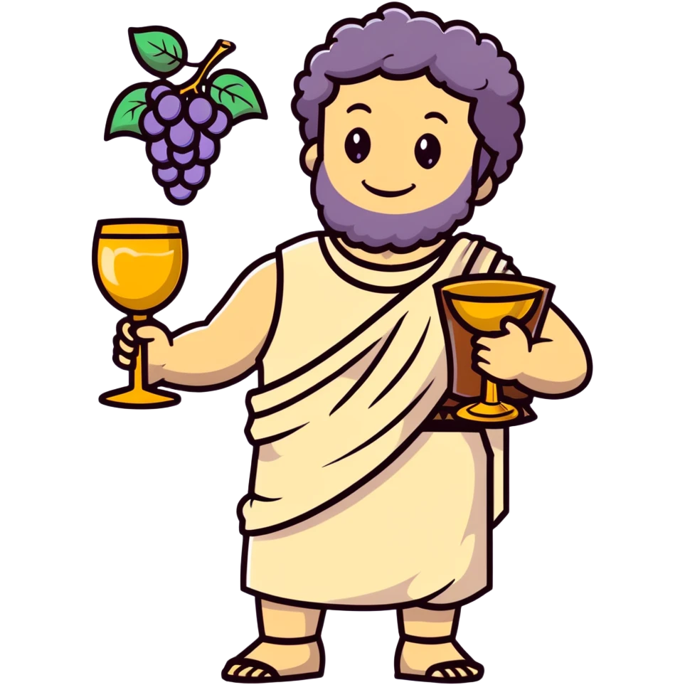 Bacchus god of wine and revelry emoji