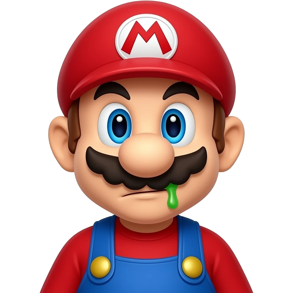 Mario druged emoji