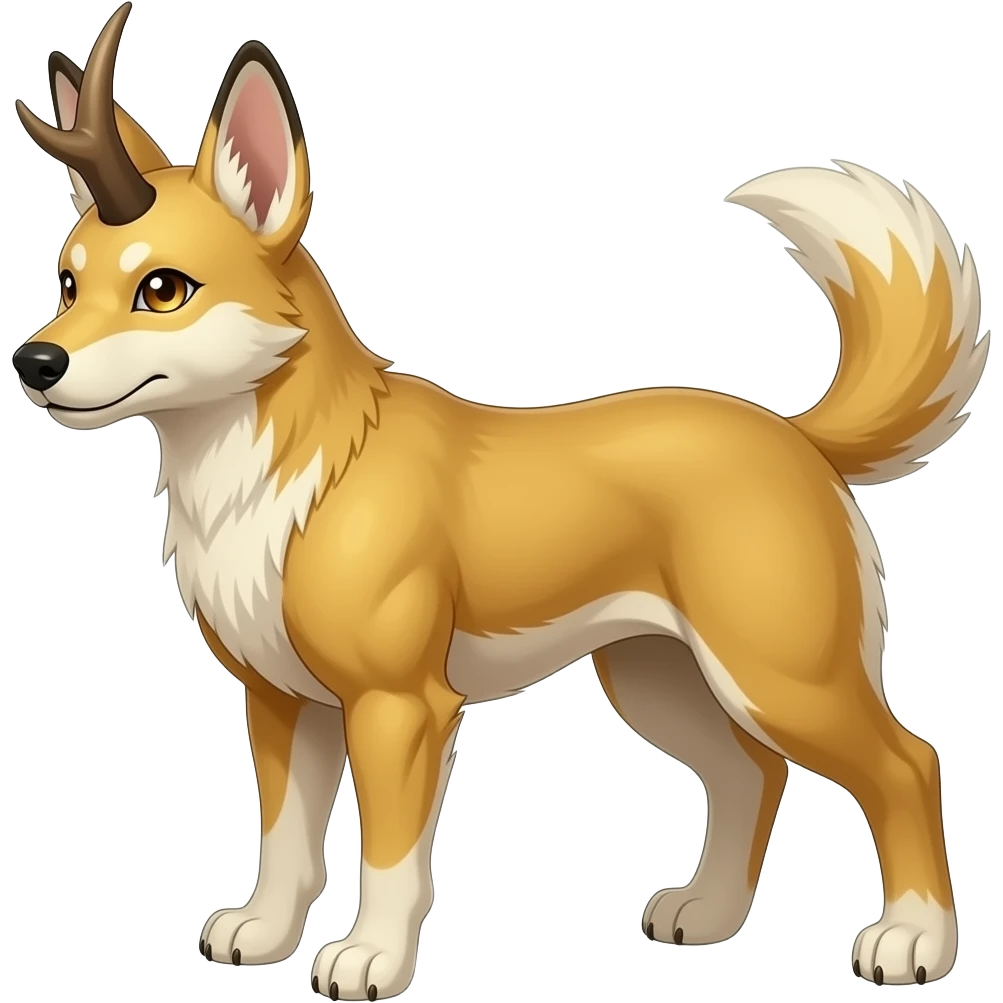 Trico-Arcanine-Jackalope-Furret-fusion-hybrid-animal-creature emoji