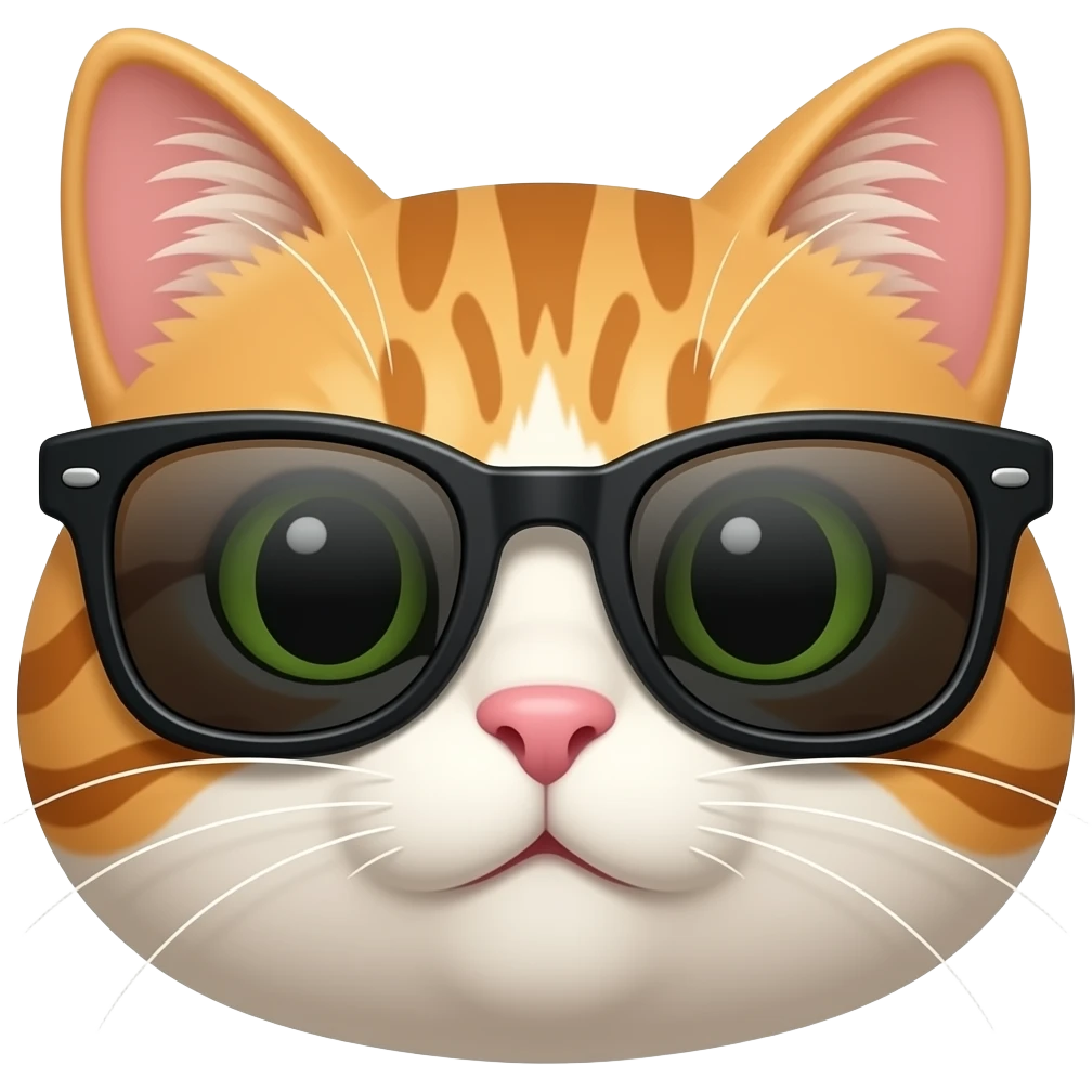 Cat wearing sunglasses emoji