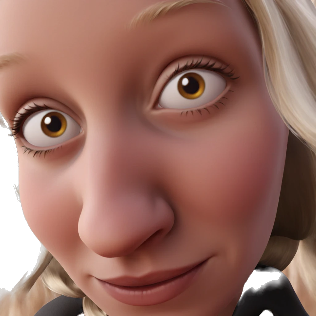 realistic close-up of girl emoji
