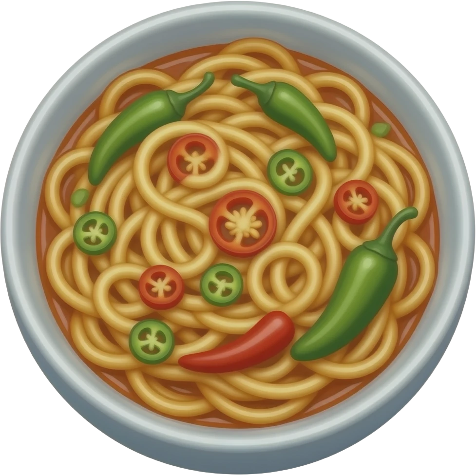 buldak  noodles with jalapenos emoji