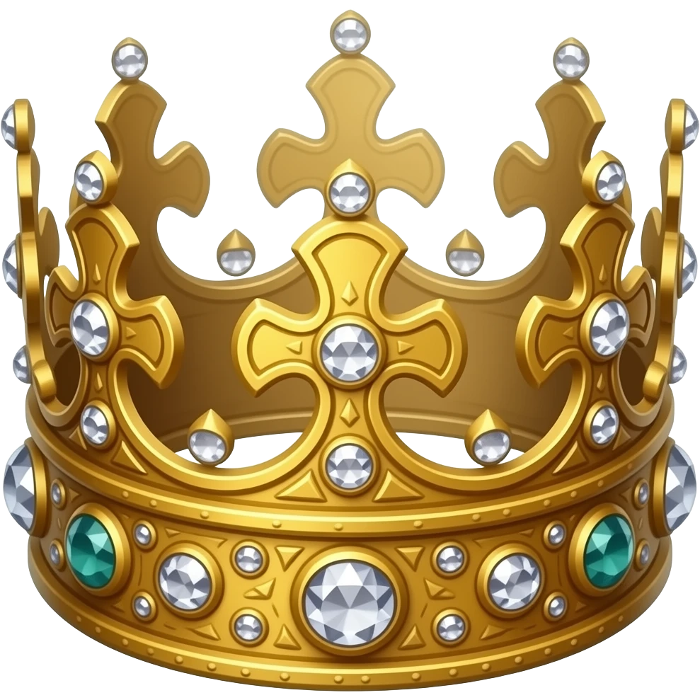 Corona laureada imperial de oro y diamantes del dios Emperador de Warhammer 40k emoji