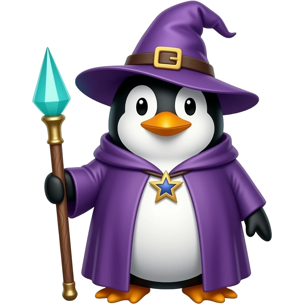 Penguin Wizard emoji