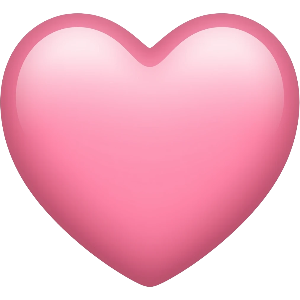 Light pink pretty heart emoji