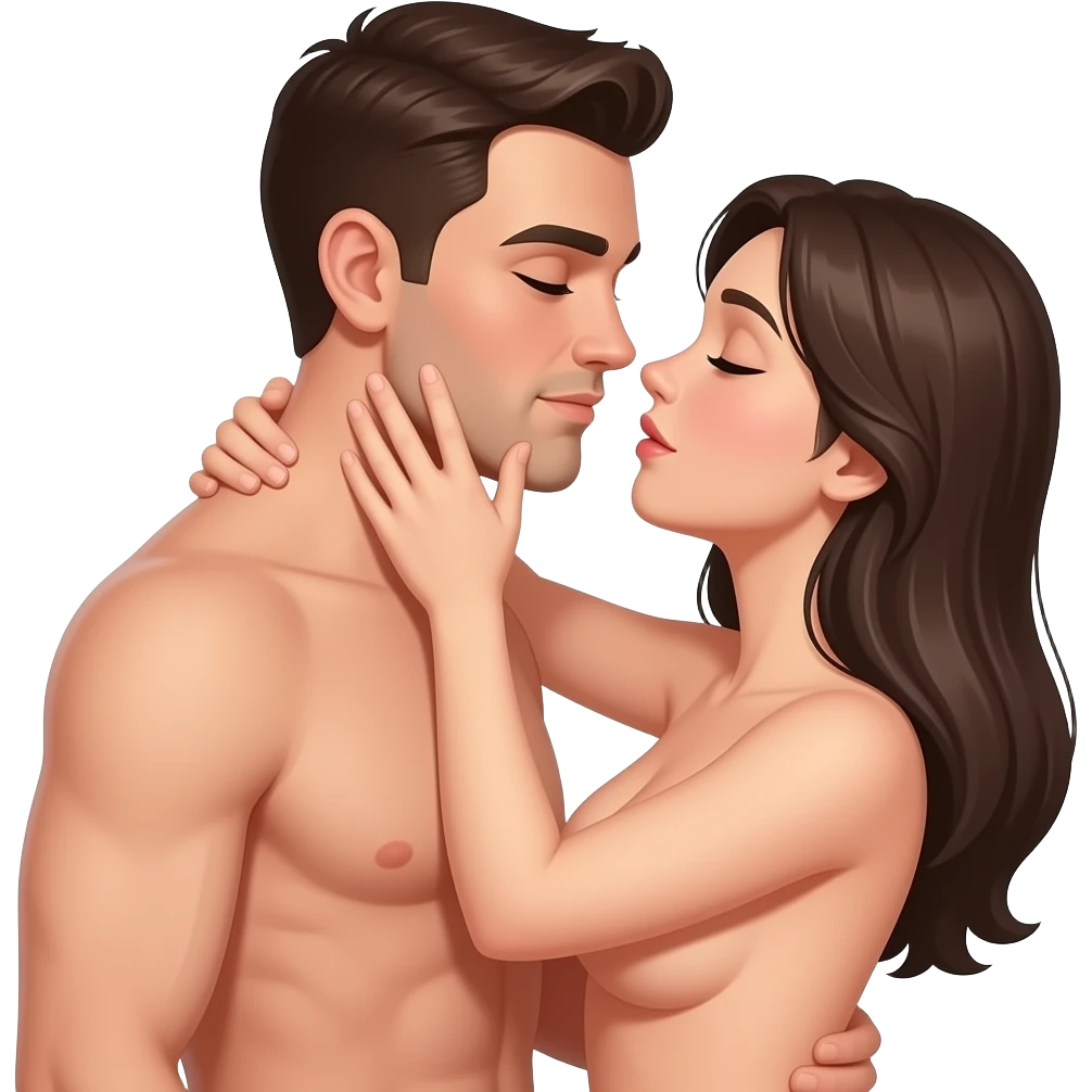 man and woman both naked and they fuck. Make it accurate emoji