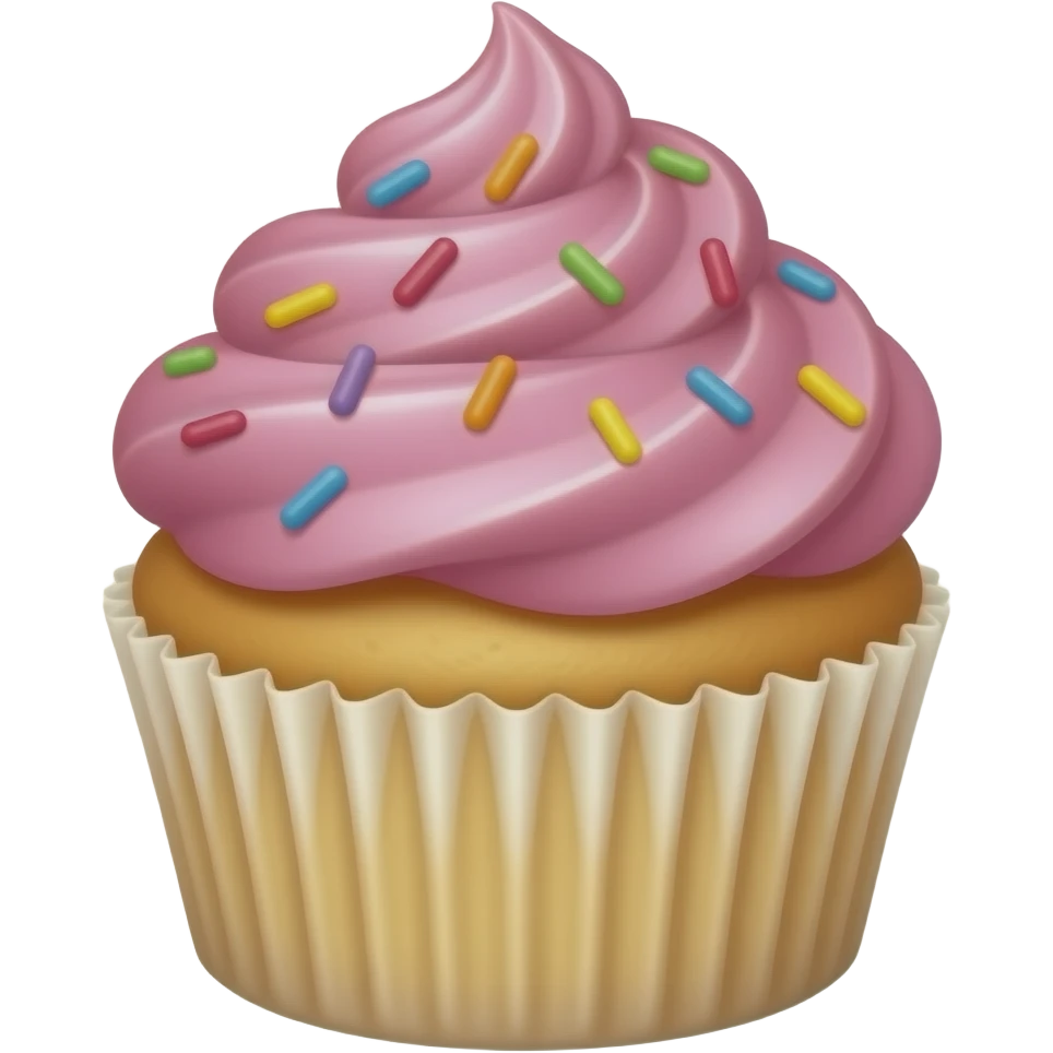 Cupcake with pink icing emoji