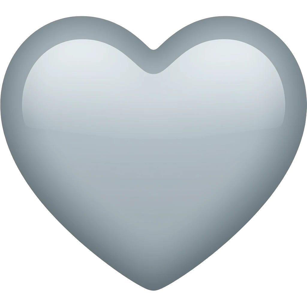 grey colour heart emoji emoji