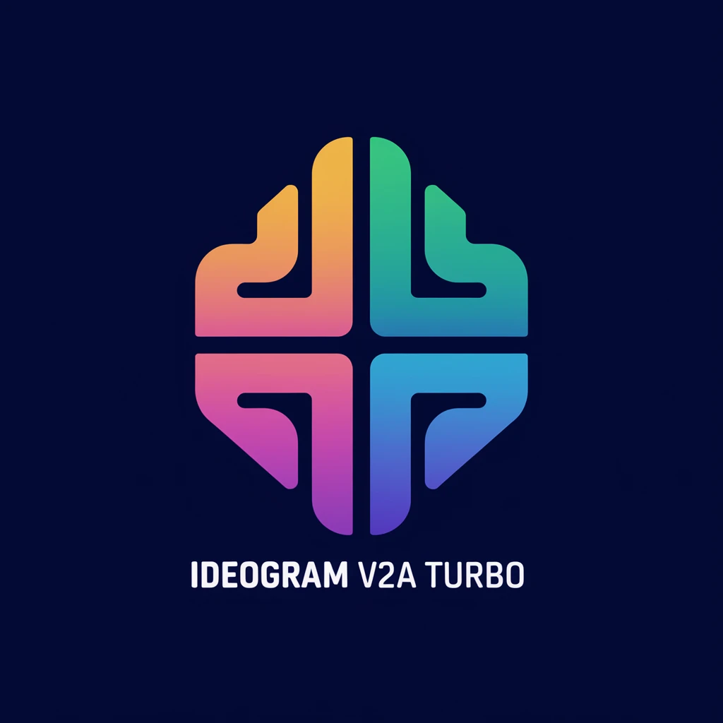 make a colorful logo of text "Ideogram V2a Turbo" emoji
