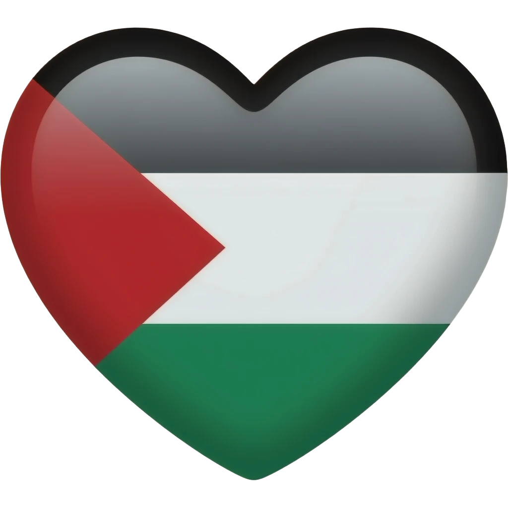 Palestine heart flag emoji