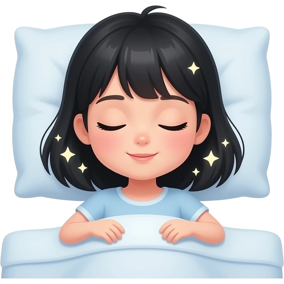sweet dreams black hair girl emoji