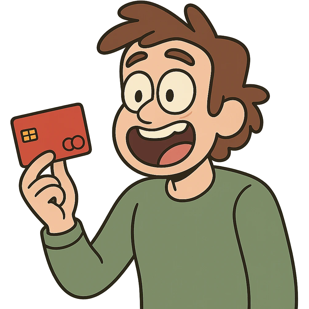 red debit card, simple, modern, no text emoji