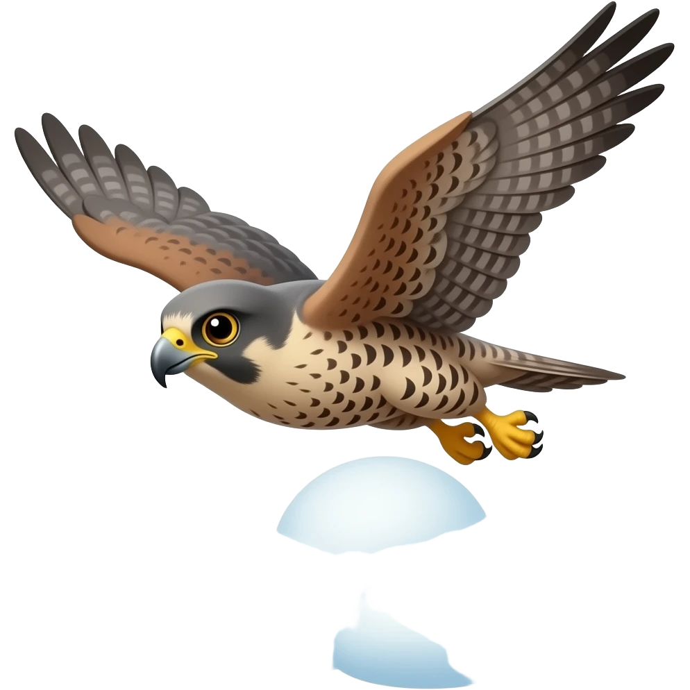 Cartoon falcon soar emoji
