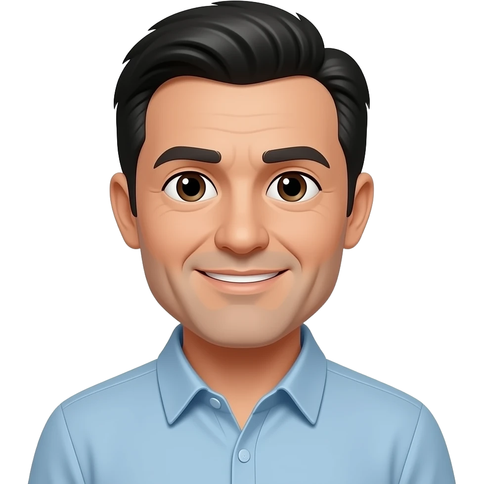 dad with black hair emoji